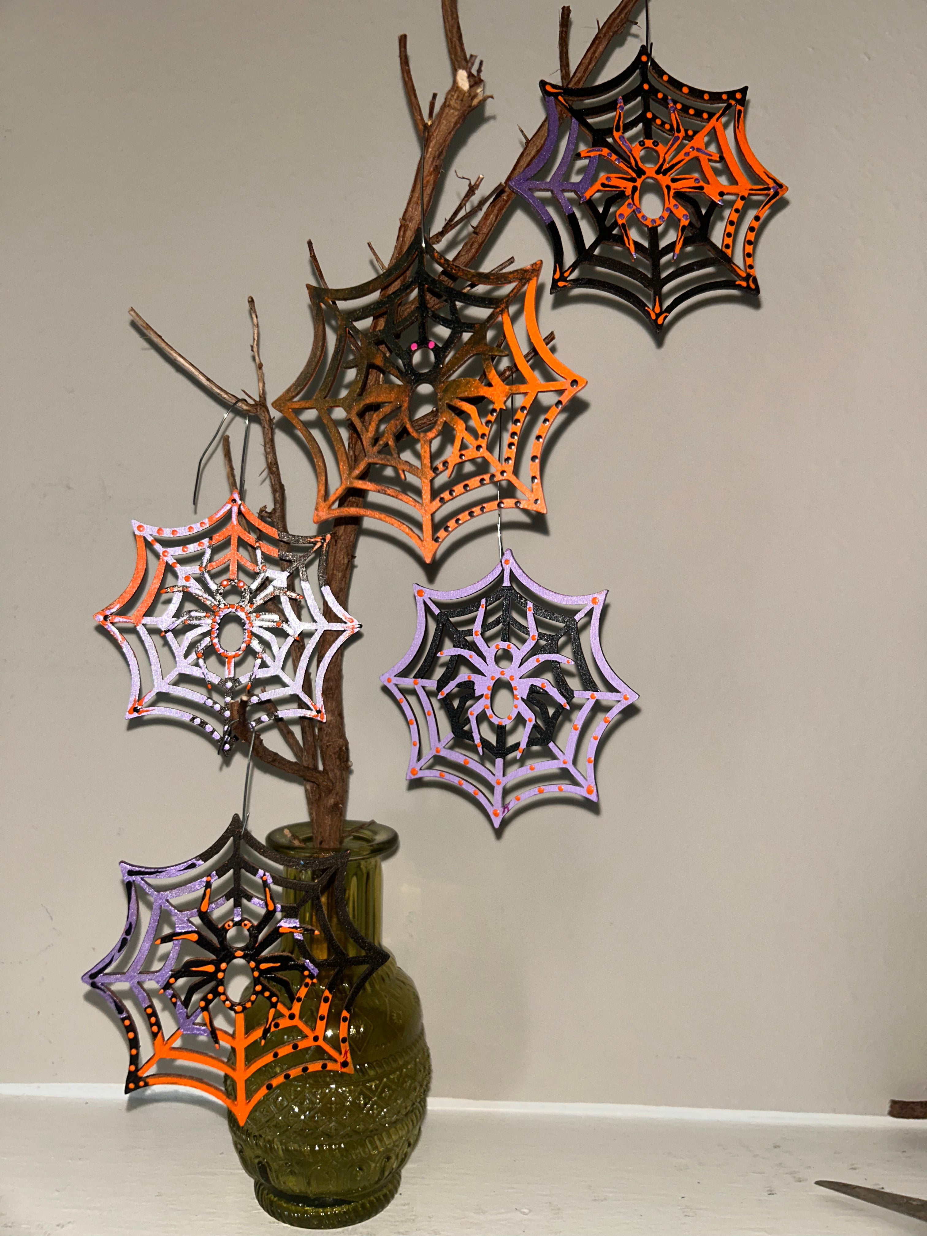 Black Magic Spider Web - set of 5