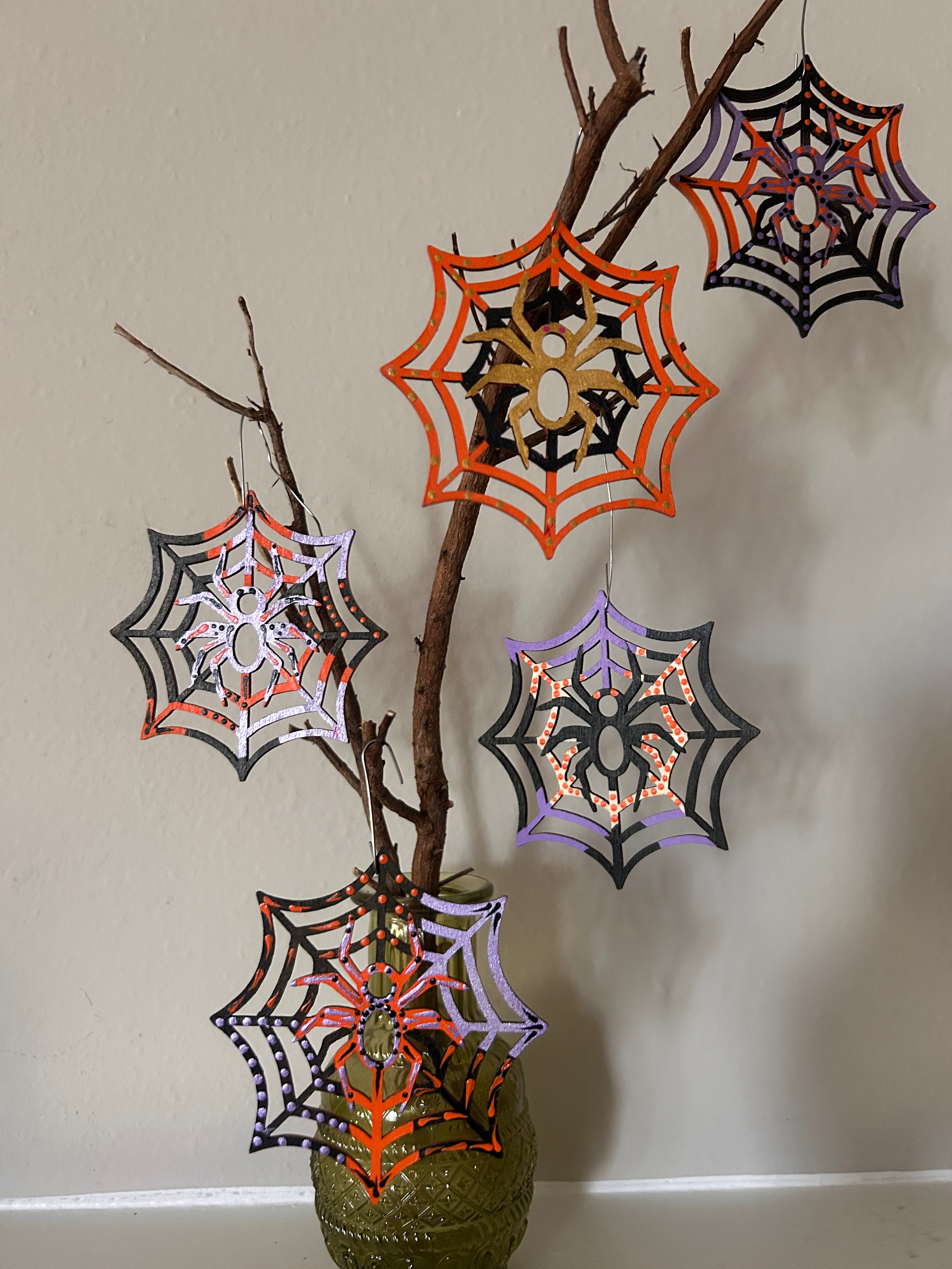 Black Magic Spider Web - set of 5