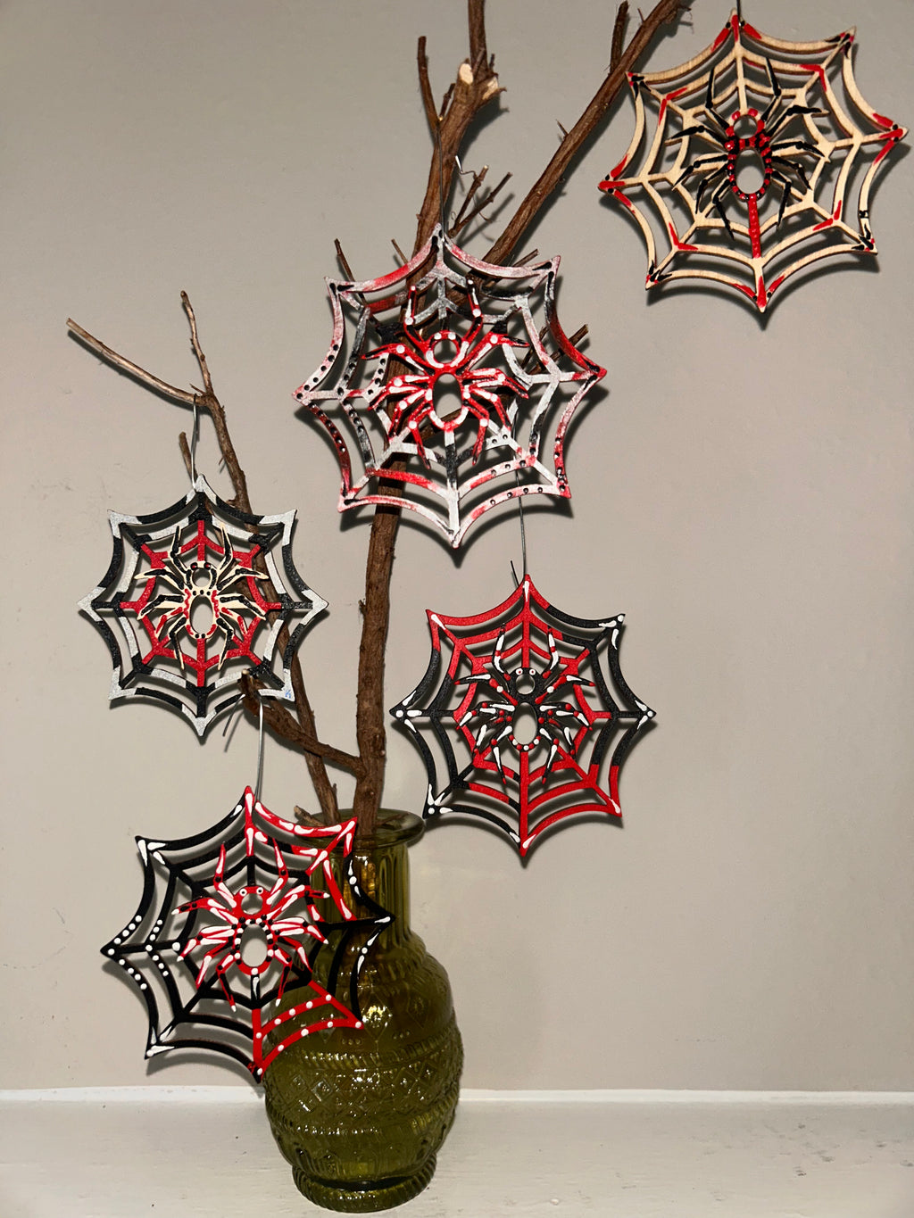 The Midnight & Crimson Spider Web - Set of 5