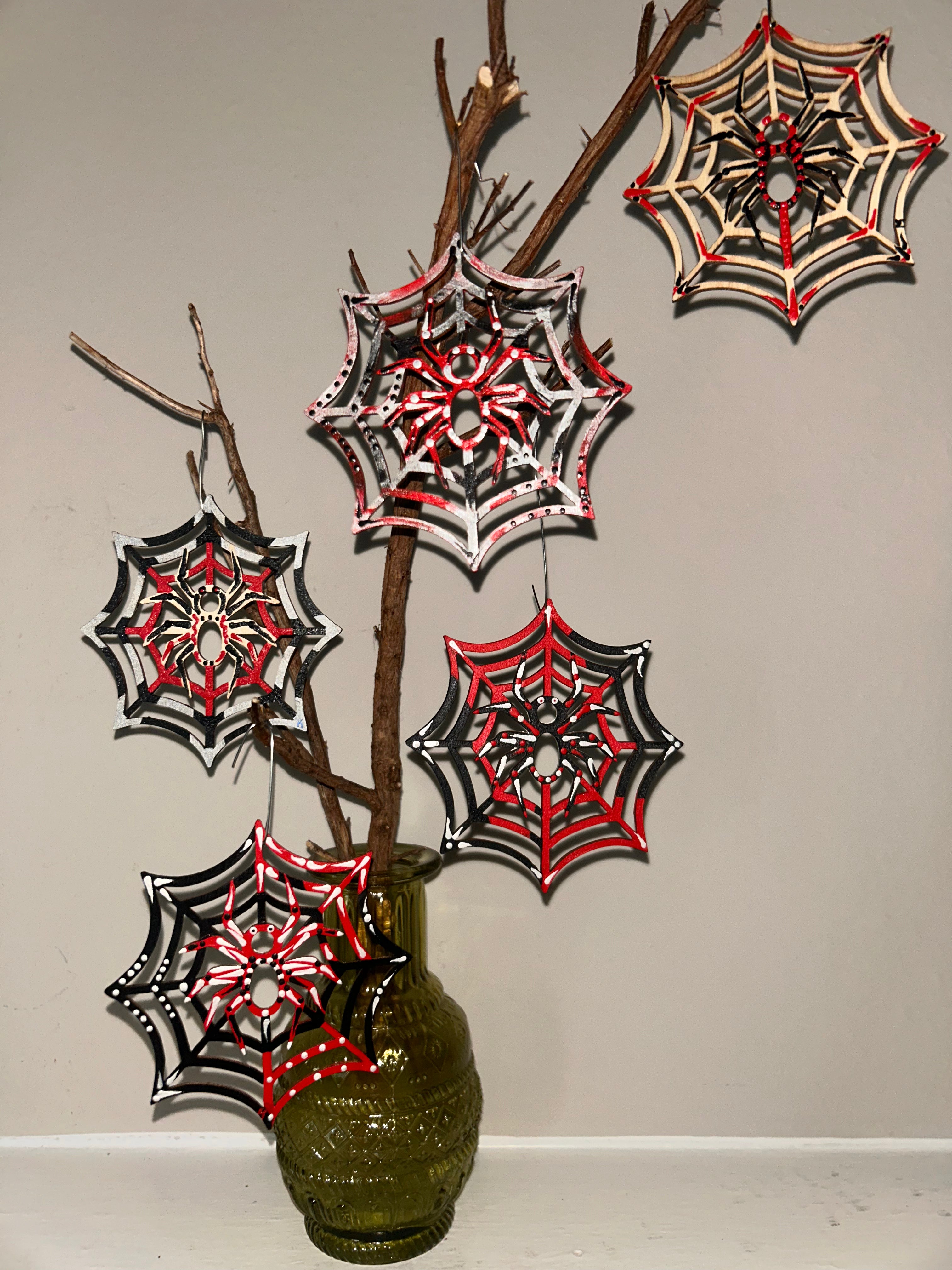 The Midnight & Crimson Spider Web - Set of 5