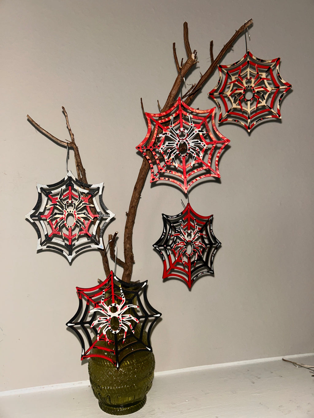 The Midnight & Crimson Spider Web - Set of 5