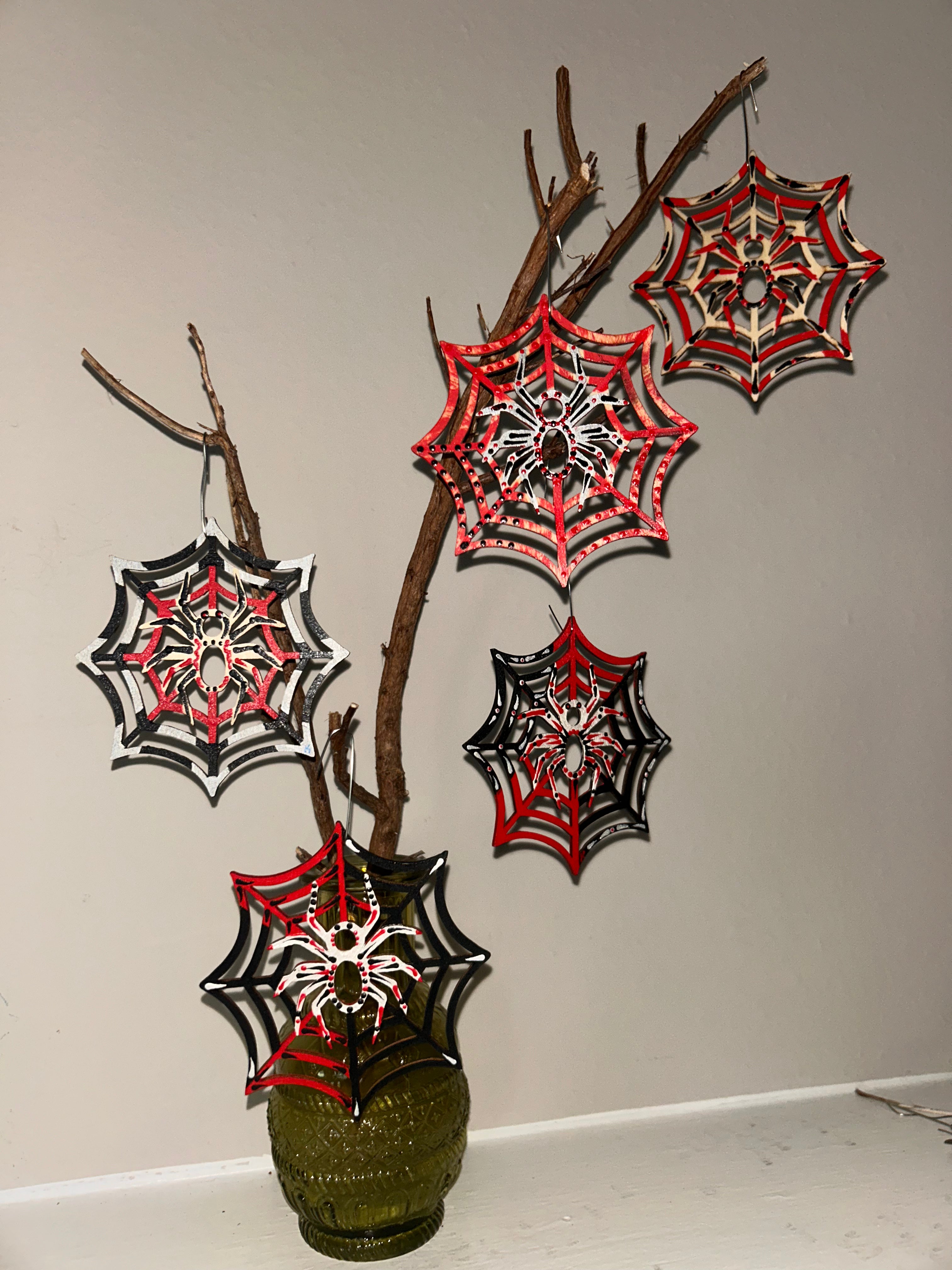 The Midnight & Crimson Spider Web - Set of 5