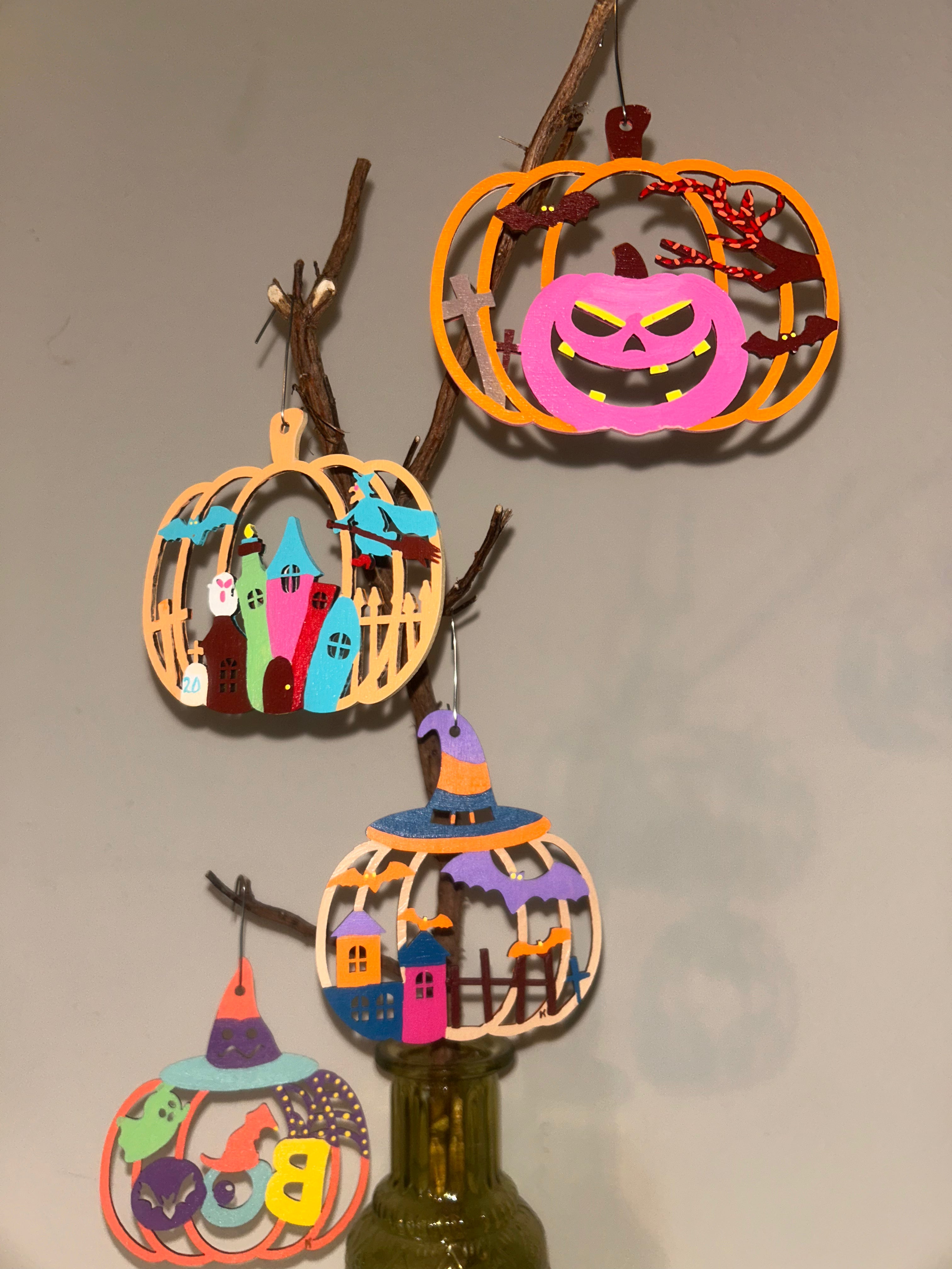 Happy Haunts Pumpkin Set- Set of 4