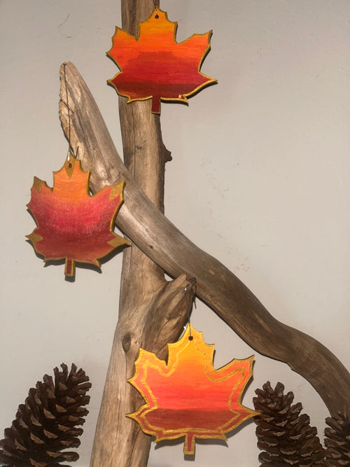 Autumn Ember Maple Leaves -set of 3