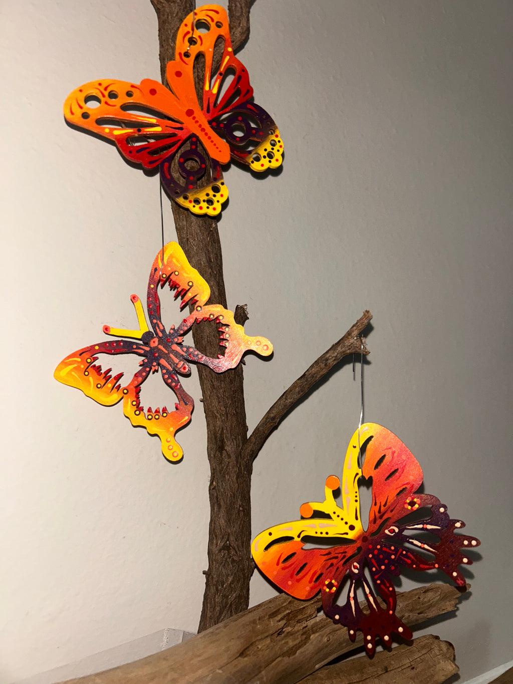 Amber & Ember Butterfly Trio - set of 3