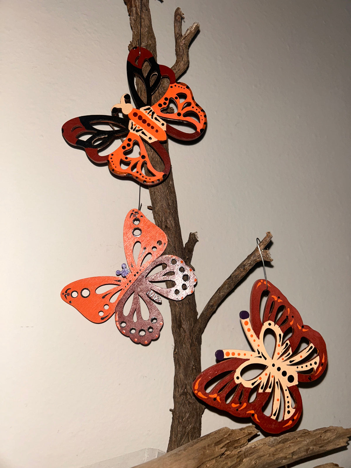 Boho Monarch Butterfly Trio - set of 3