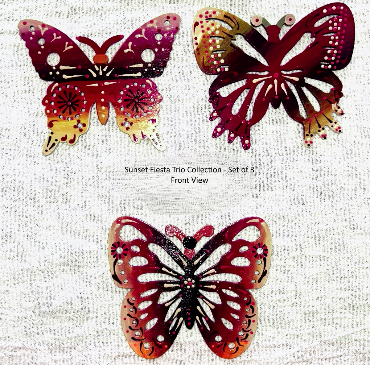 Sunset Fiesta Butterfly Trio - Set of 3